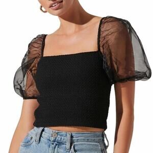 Brand New ASTR The Label Organza Puff Sleeve in Size Small.